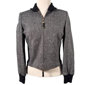 Vintage Worth Petite Women's Wool & Silk Blend Herringbone Jacket Size 6 Casual